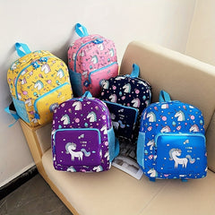 Unicorn Dinosaur Print Backpack for Kids