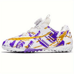 Boy's Turf Football Boots Rotating Buckle Outdoor Anti-skid TF Soccer Cleats