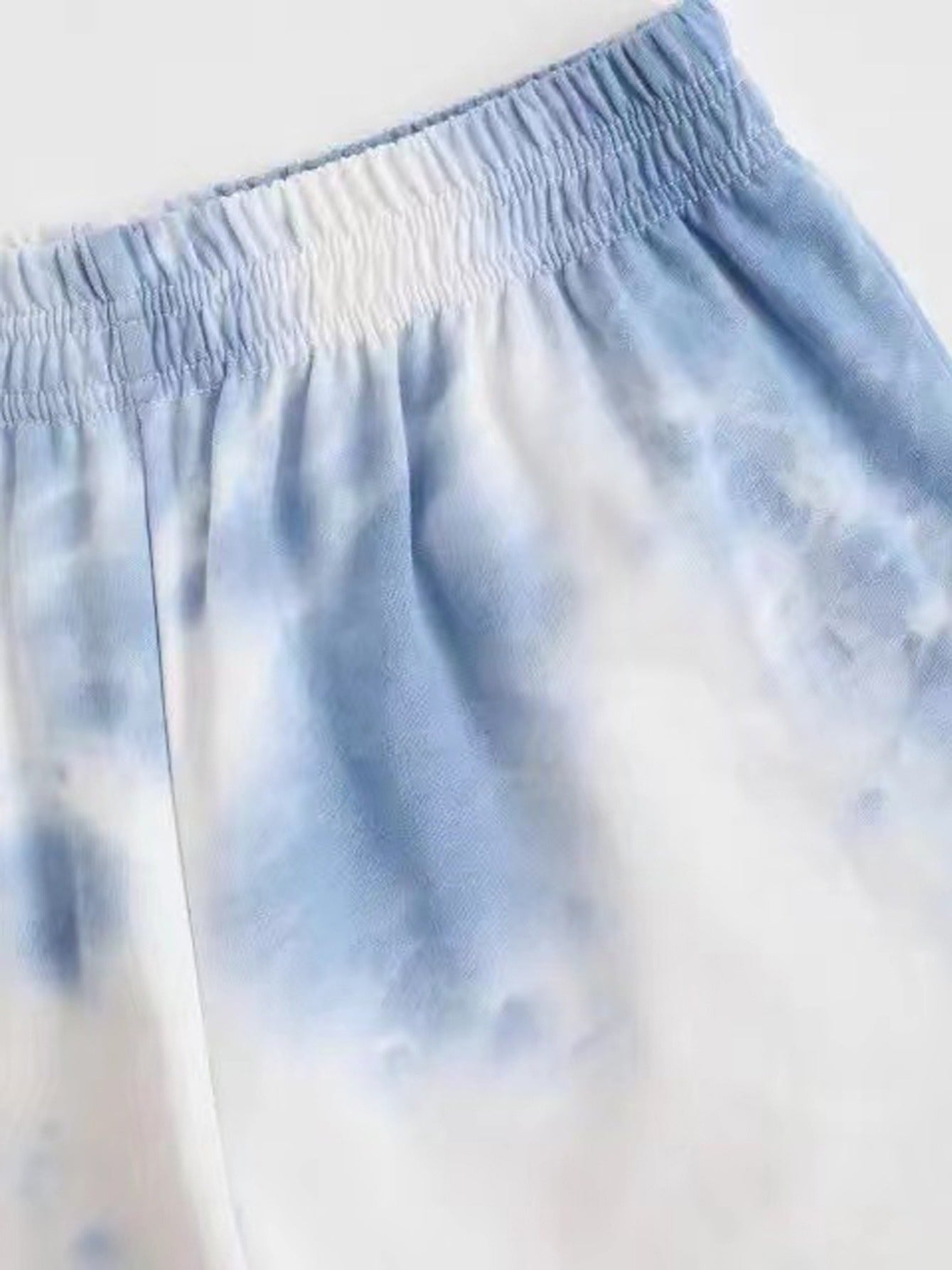 Women's Tie Dye Dolphin Shorts with Knot Waist