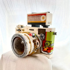 Vintage Camera Building Blocks & Retro Photography Set