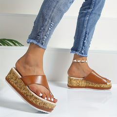 Women's Wedge Slide Sandals Casual Platform Sandals Comfortable Summer Shoes