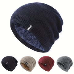 Warm Velvet Beanie Hat for Winter Outdoor Activities