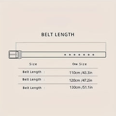 Automatic Buckle Leather Ratchet Belt Casual Retro Jeans Leather Belt