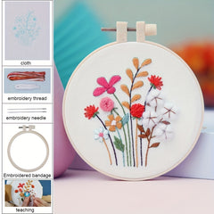 Plant Flower Embroidery DIY Kit for Beginners