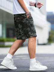 Camouflage Comfy Shorts Men's Casual Street Style Waist Drawstring Shorts
