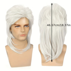 Men's 80s Costume Party Wig Light Brown