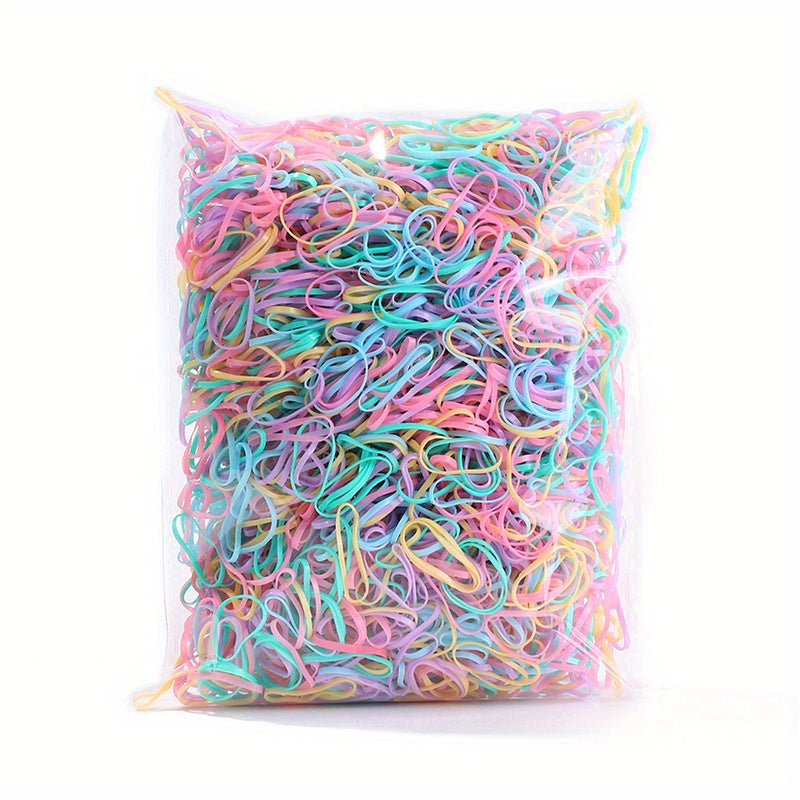 500pcs Colorful Hair Tie Ponytail Holders Scrunchies for Baby Girls