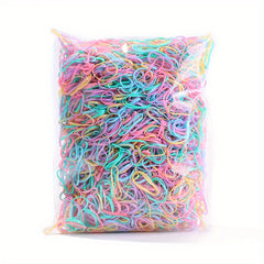 500pcs Colorful Hair Tie Ponytail Holders Scrunchies for Baby Girls
