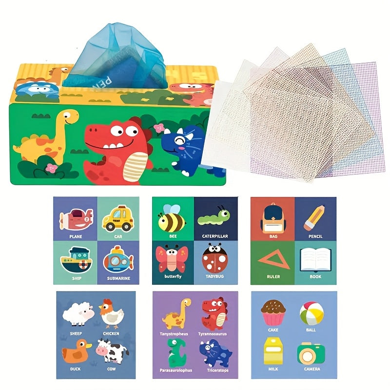 Baby Tissue Box Toy for 6-12 Months Boy Girl - Soft Crinkle Sensory Toy