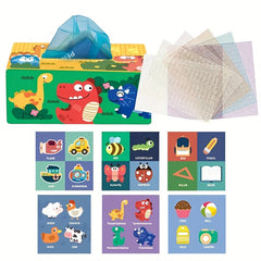 Baby Tissue Box Toy for 6-12 Months Boy Girl - Soft Crinkle Sensory Toy