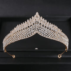 Silver Crystal Tiara Crown Headband for Women Girls