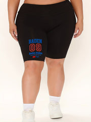 Casual Shorts Women's Plus High Rise Biker Shorts