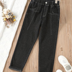 Boys High Stretch Denim Pants With Pocket