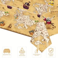 Pirate Treasure Tablecloth Theme Party Decor Supplies