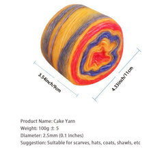 2pcs Silk Mohair Yarn Gradient Wool Thread 100g Roll DIY Knitting Crocheting