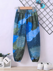 Boys Camo Letter Print Active Sweatpants Jogger Pants