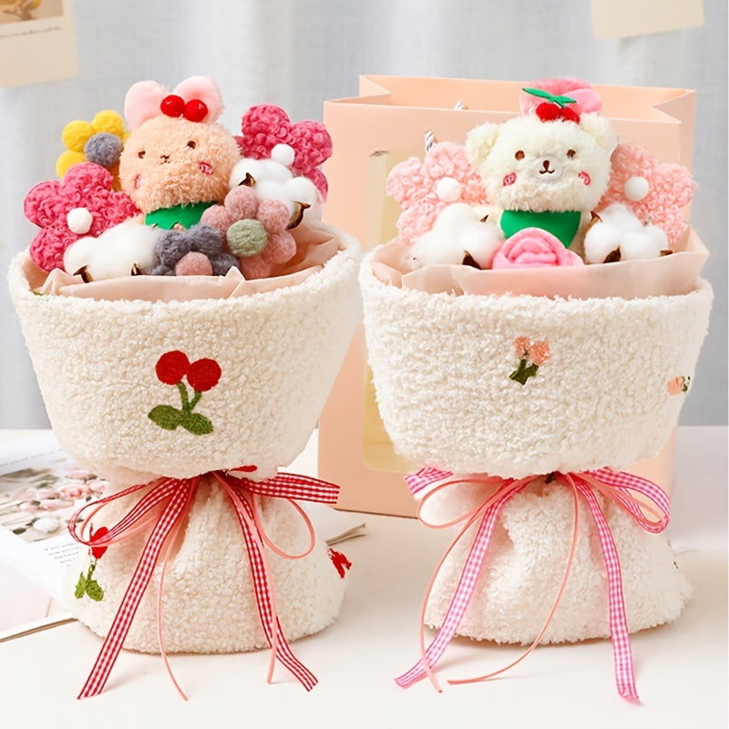 Girl Gift Cartoon Plush Doll Bouquet Flower for Birthday Mother's Day