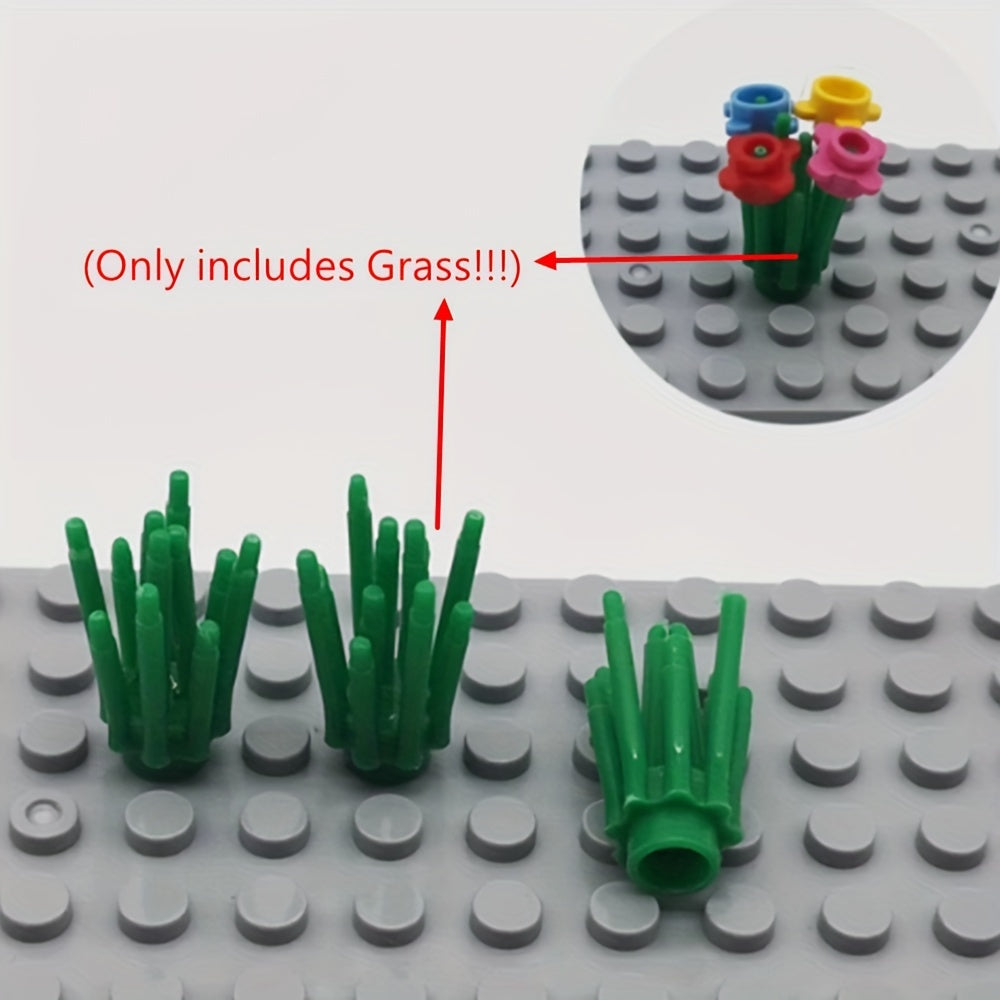 20pcs Building Block Grass Stems Leaves Twigs Farm Plant Garden Toy