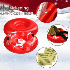 47in 55in Inflatable Skiing Sled Dual Handle Winter Outdoor Activity