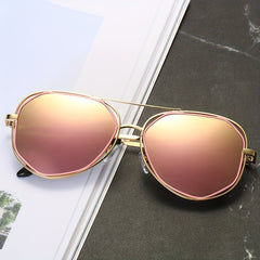 Hollow Metal Aviator Sunglasses UV400