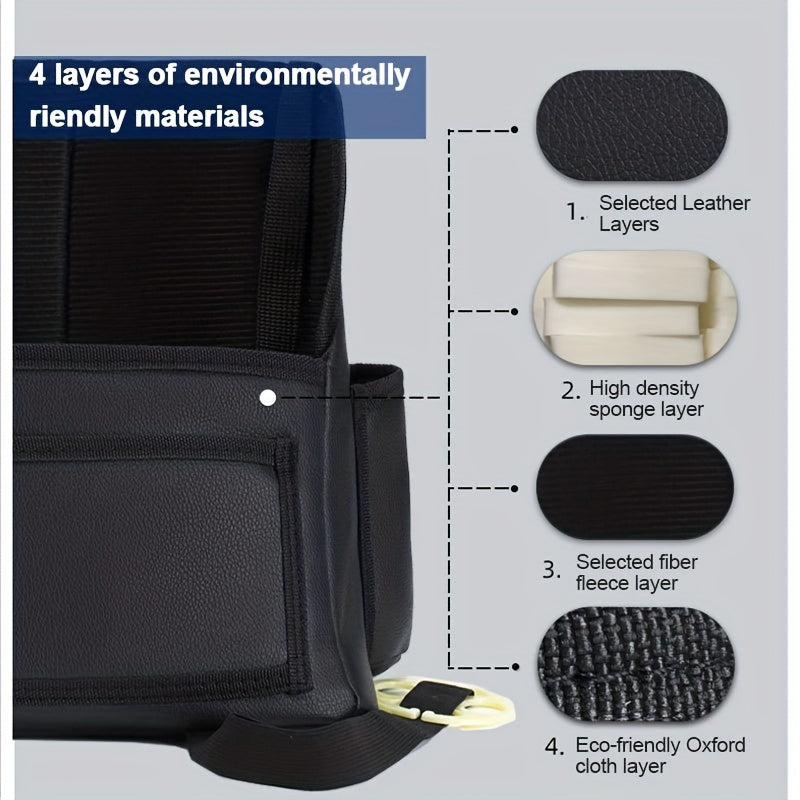 1pc Leather Car Handbag Holders Between Seats Organizer Bag