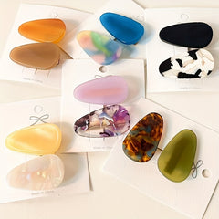 2pcs Casual Hair Clip Sides Clips Hair Accessories Sets For Girls