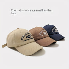 Unisex Breathable Adjustable Baseball Cap with Letter Embroidery