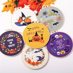 DIY Embroidery Set Halloween Pattern Gift Embroidery Frame