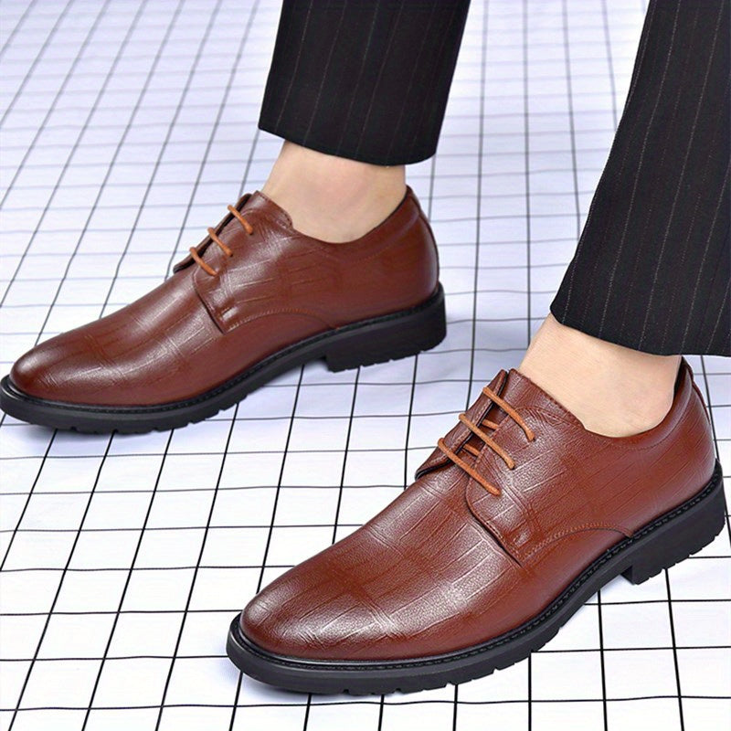 Men's PU Leather Oxford Shoes Formal Dress Shoes For Wedding Business