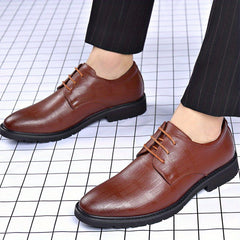 Men's PU Leather Oxford Shoes Formal Dress Shoes For Wedding Business