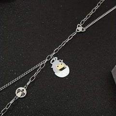 Cartoon Character Enamel Pendant Necklace Jewelry Gift