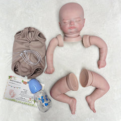 18 Inch Soft Silicone Doll Kit with Rooted Eyelashes