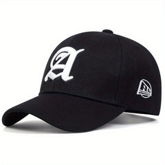 Unisex Breathable Baseball Cap With Letter A Embroidery