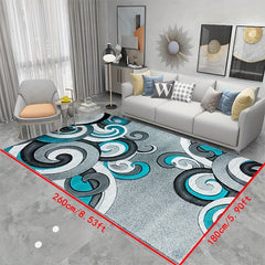 Modern Geometric Area Rug Grey Floor Carpet Living Room Bedroom Dining Room