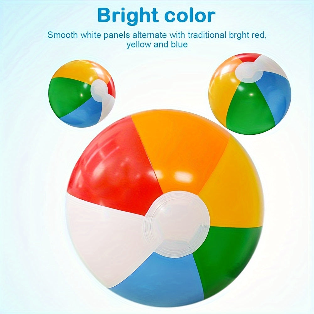 10pcs Inflatable Beach Balls for Pool Parties Hawaiian Luau & Carnivals