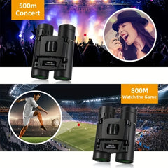 Zoom Bird Watching Binoculars Folding Binoculars with Phone Clip