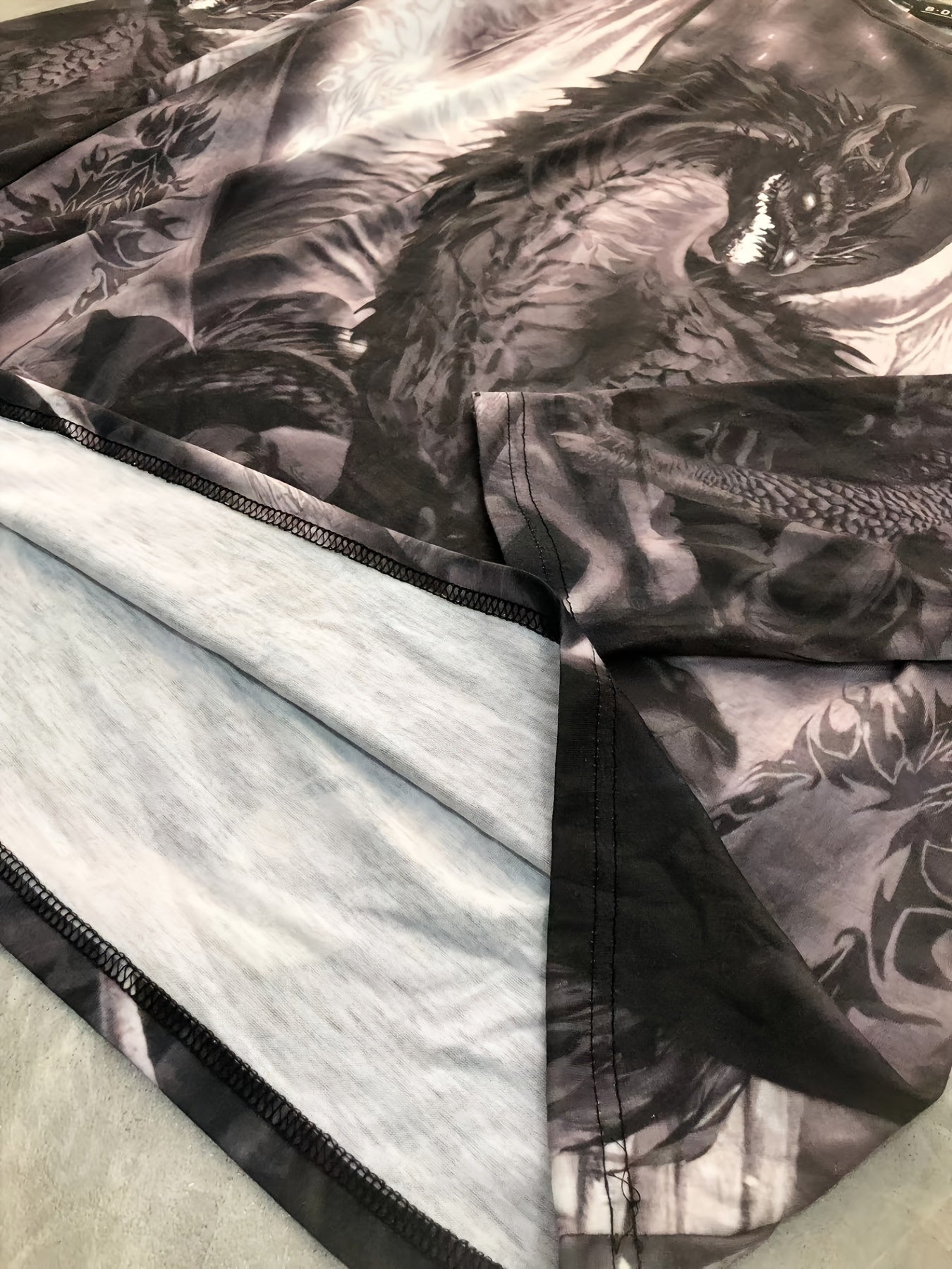 Dragon 3D Print Men's Long Sleeve T-shirt for Autumn