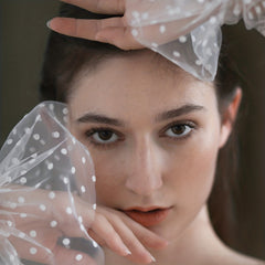 Polka Dotted Long Gloves for Wedding