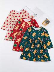 Toddler Girls Sunflower Polka Dot Stripes Dress Set