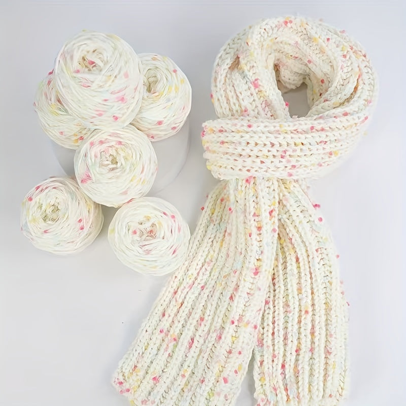 4pcs Rainbow Scarf Yarn Medium Chunky Soft Comfortable Yarn