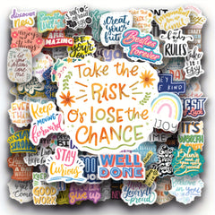 100pcs Inspirational Stickers Pack Positive Vinyl Quote Stickers