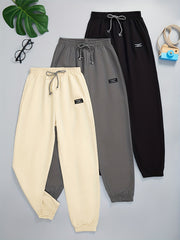 3pcs Letter Print Boys Active Sweatpants Comfortable Jogger Sports Pants