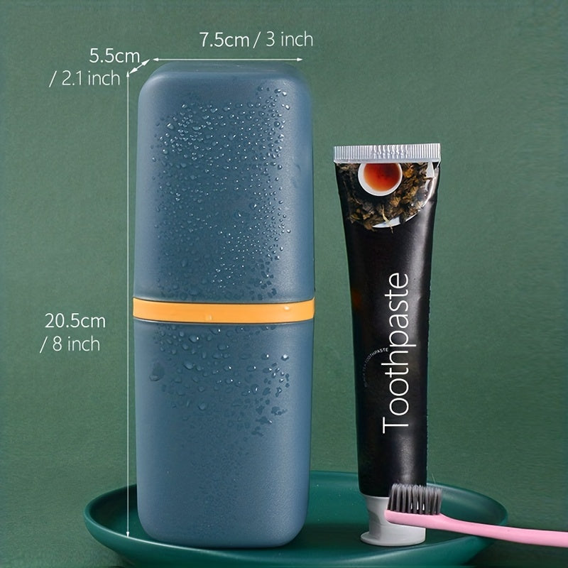 Travel Rinse Cup Set toothbrush Storage Box dental Cylinder