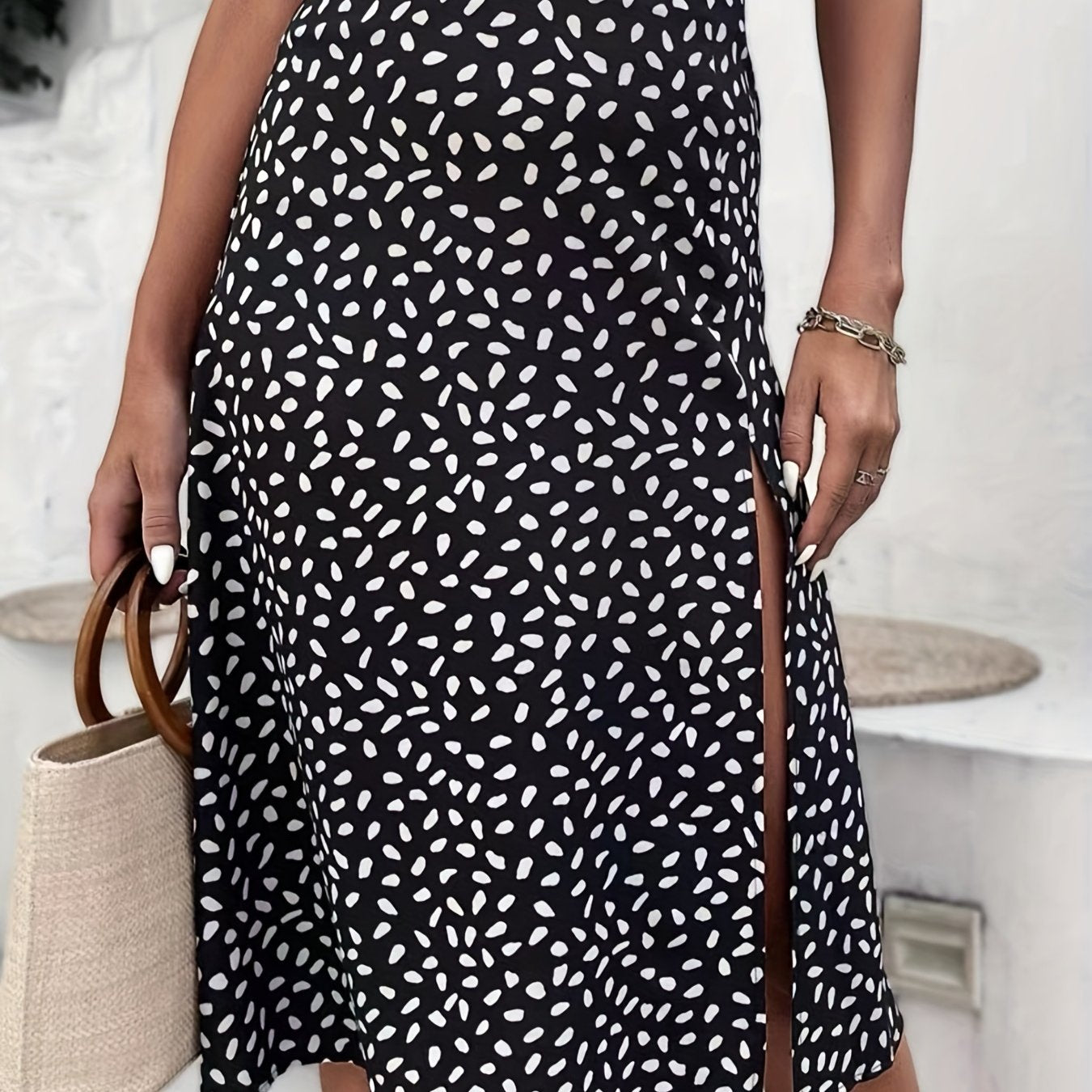 High Waist Split Skirt for Women's Casual Beach Wear