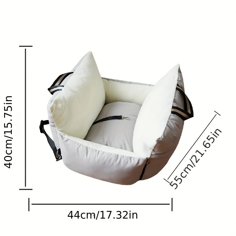 Washable Pet Car Seat for Small-Medium Dogs Under 35lbs with Safety Features