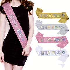 Golden Glitter Onion Shoulder Strap Princess Birthday Belt
