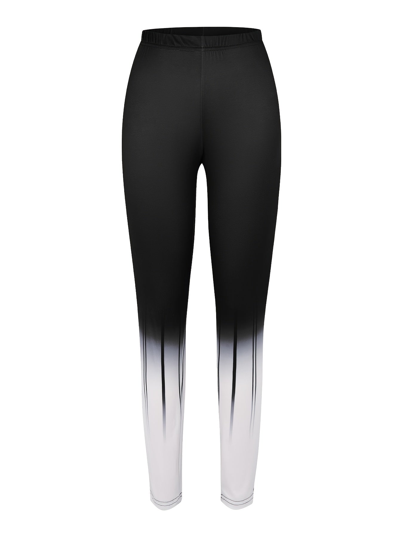 Ombre High Waist Skinny Leggings Stretchy Casual Leggings Women's Clothing