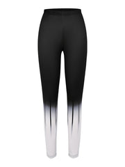 Ombre High Waist Skinny Leggings Stretchy Casual Leggings Women's Clothing