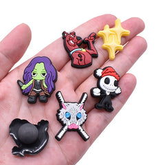 24pcs Halloween Theme Shoe Charms for Clogs Jigs Sandals PVC Accessories