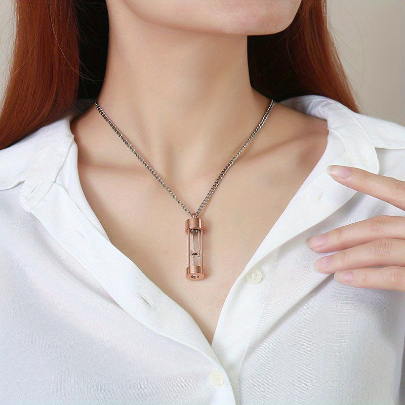 Cremation Jewelry Customize Cylinder Urn Pendant Keepsake Necklace